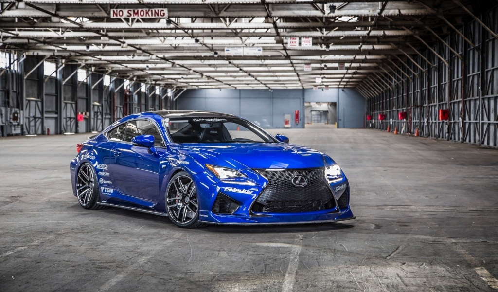 Blue Lexus RC F for 1024 x 600 widescreen resolution