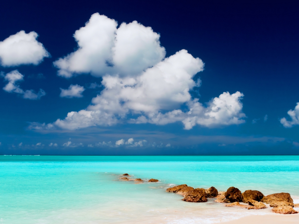 Blue Sea Landscape for 1024 x 768 resolution