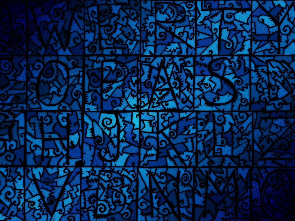 Blue Stained Glass for 1024 x 768 resolution