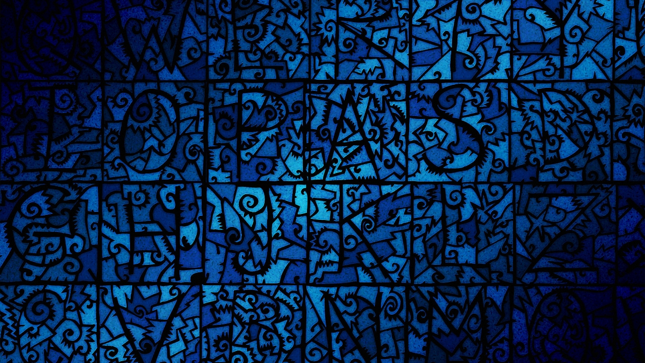 Blue Stained Glass for 1280 x 720 HDTV 720p resolution