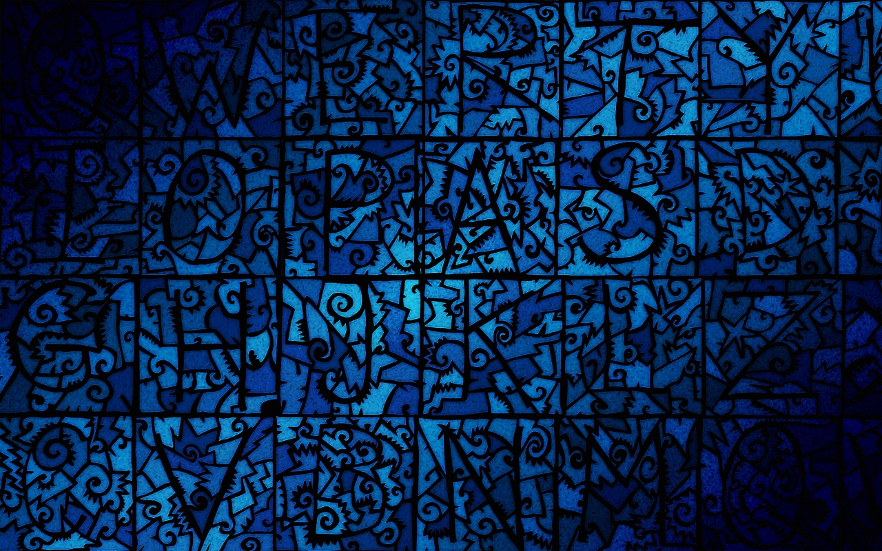 Blue Stained Glass for 1280 x 800 widescreen resolution