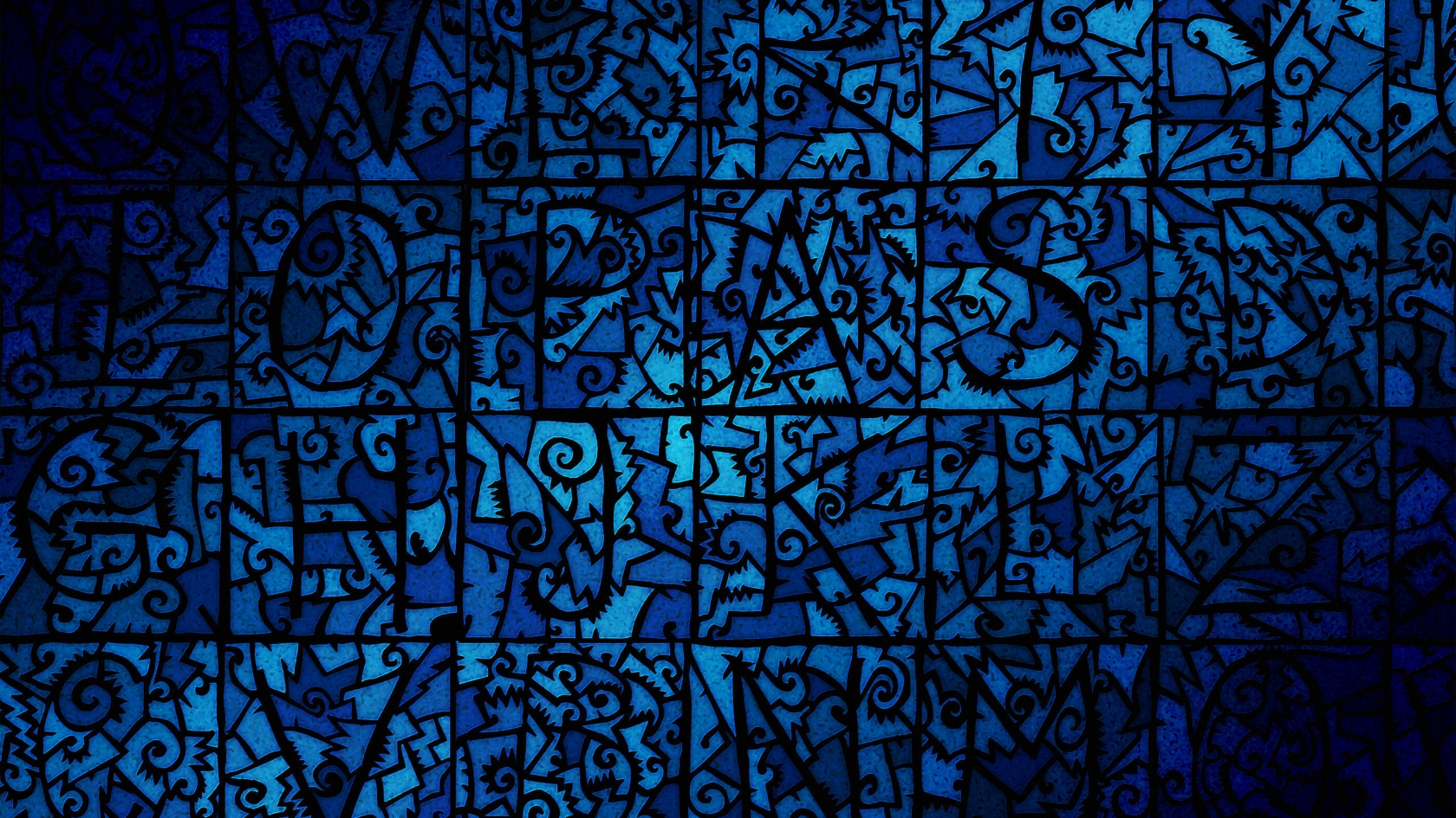 Blue Stained Glass for 1680 x 945 HDTV resolution