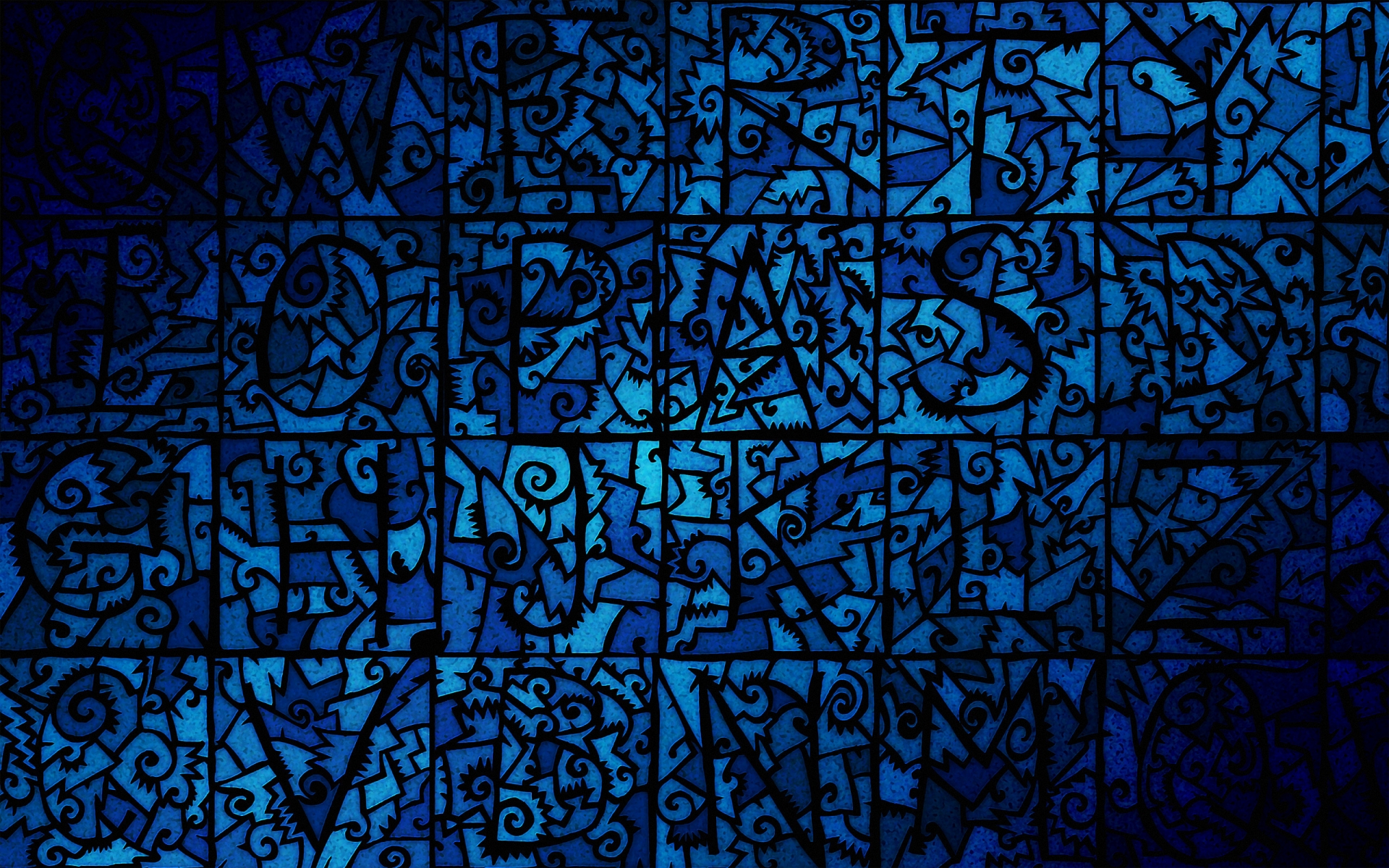 Blue Stained Glass for 1920 x 1200 widescreen resolution