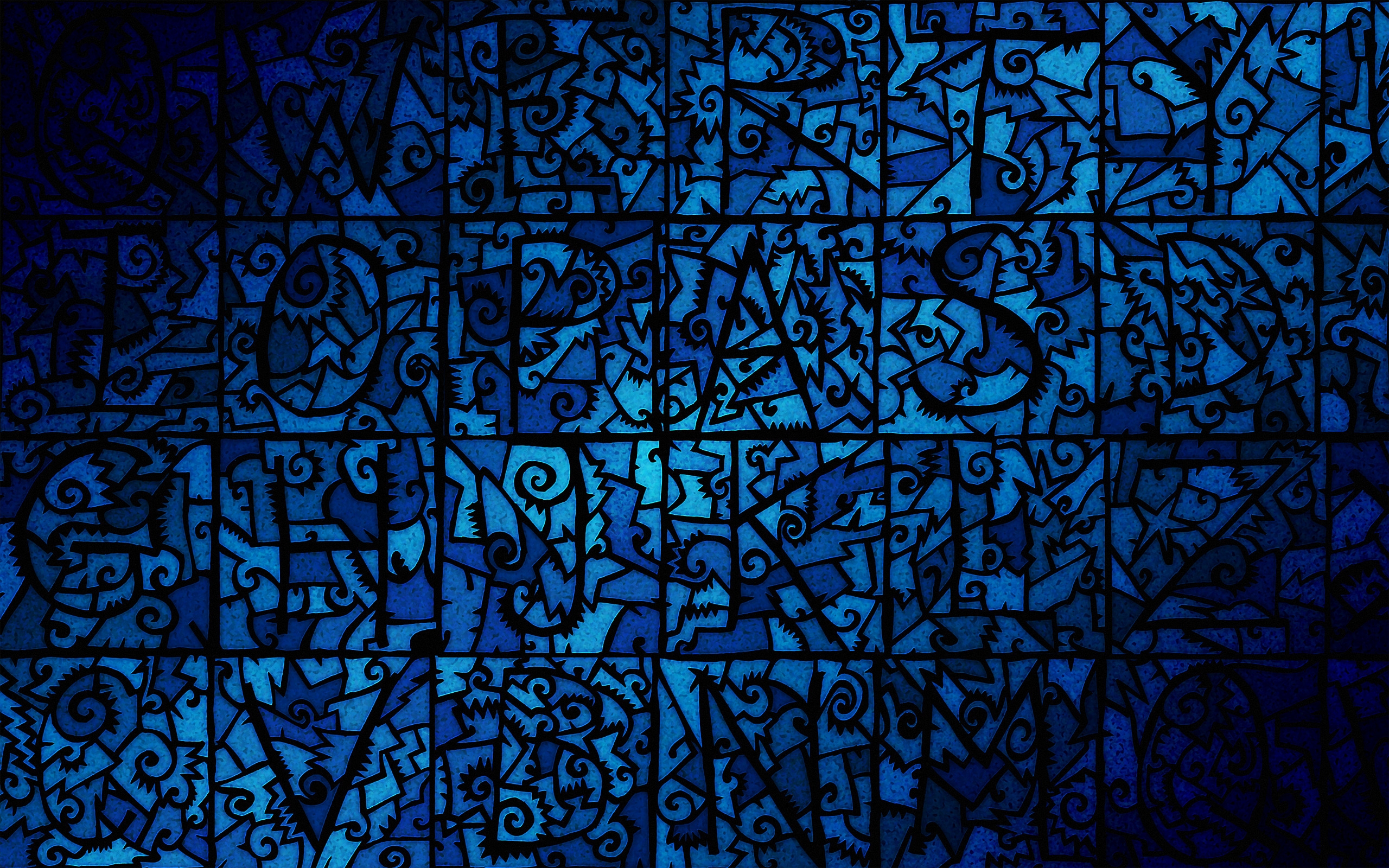 Blue Stained Glass for 2560 x 1600 widescreen resolution