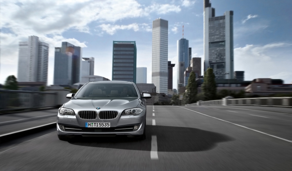 BMW 5 Series Sedan 2010 Front for 1024 x 600 widescreen resolution