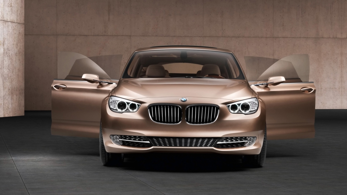 BMW Concept 5 Series Gran Turismo Front Open Doors 2009 for 1366 x 768 HDTV resolution