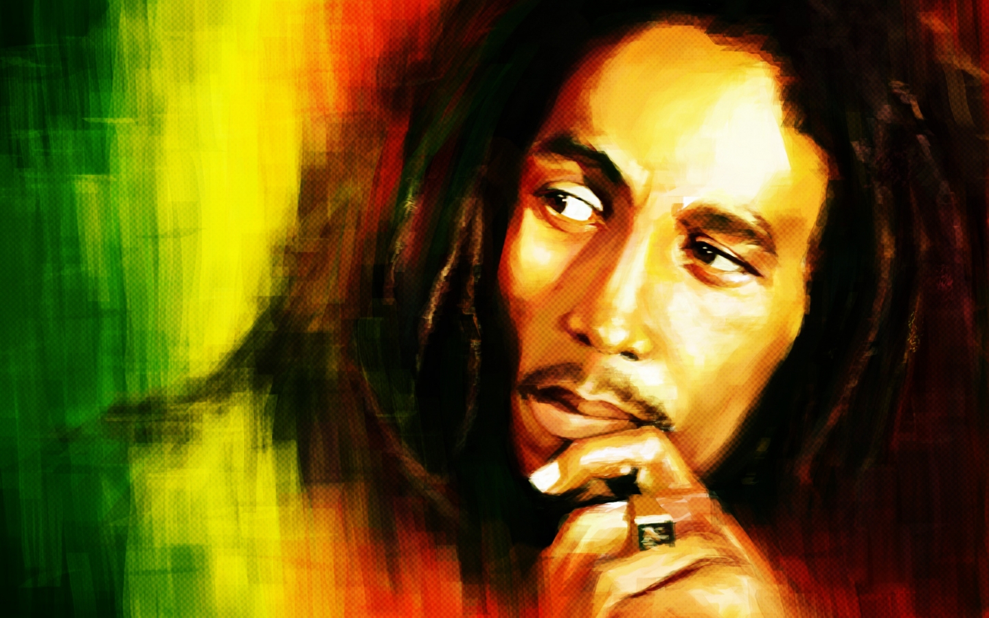 Bob Marley Portrait Painting for 1440 x 900 widescreen resolution