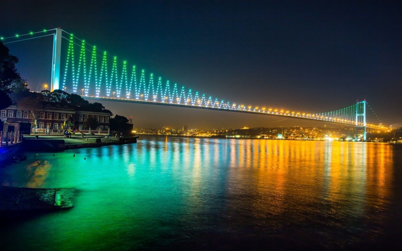 Bosphorus Bridge Istanbul for 1280 x 800 widescreen resolution