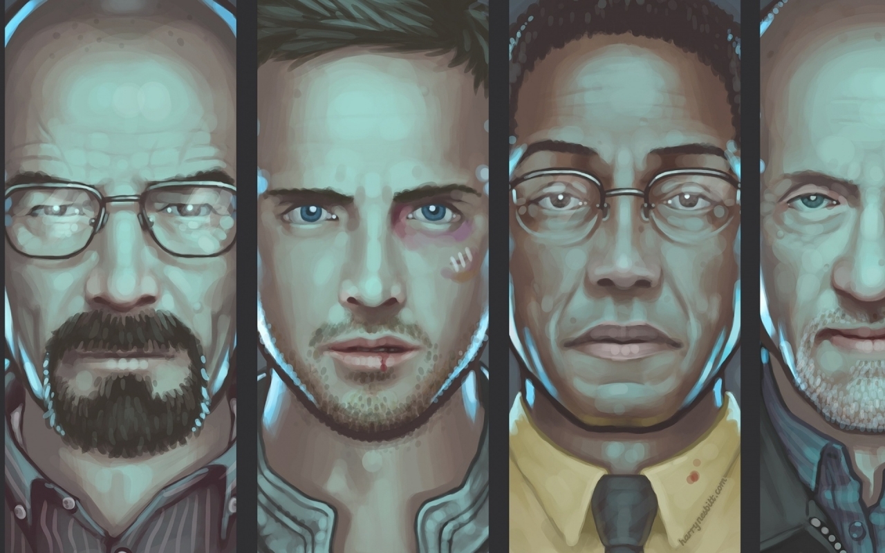 Breaking Bad Characters Artwork for 1280 x 800 widescreen resolution