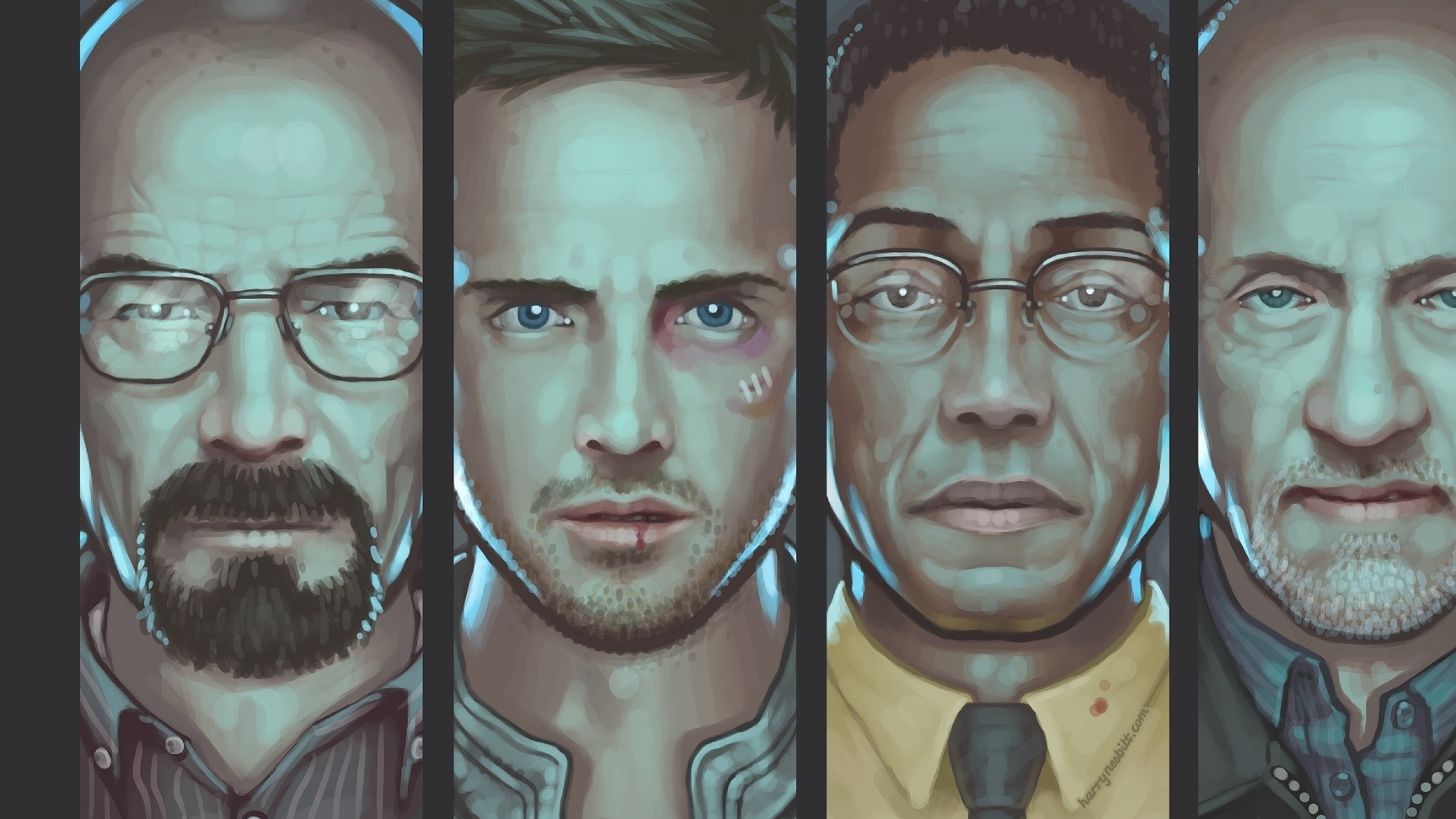 Breaking Bad Characters Artwork for 2560x1440 HDTV resolution