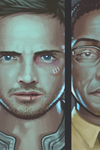 Breaking Bad Characters Artwork for 320 x 480 iPhone resolution
