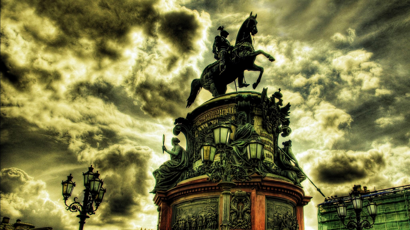Bronze Horseman St Petersburg for 1366 x 768 HDTV resolution