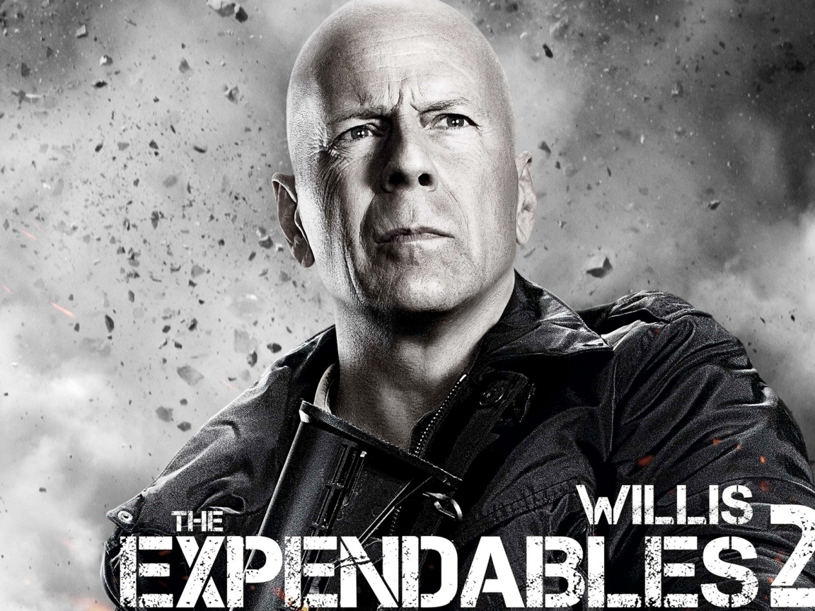 Bruce Willis Expendables 2 for 1152 x 864 resolution