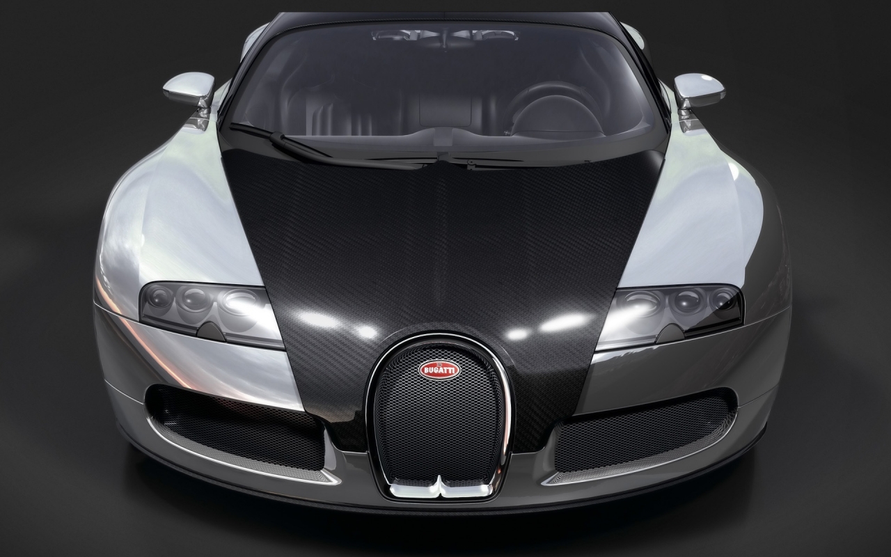Bugatti EB 16.4 Veyron Pur Sang 2008 - Front Closeup for 1280 x 800 widescreen resolution
