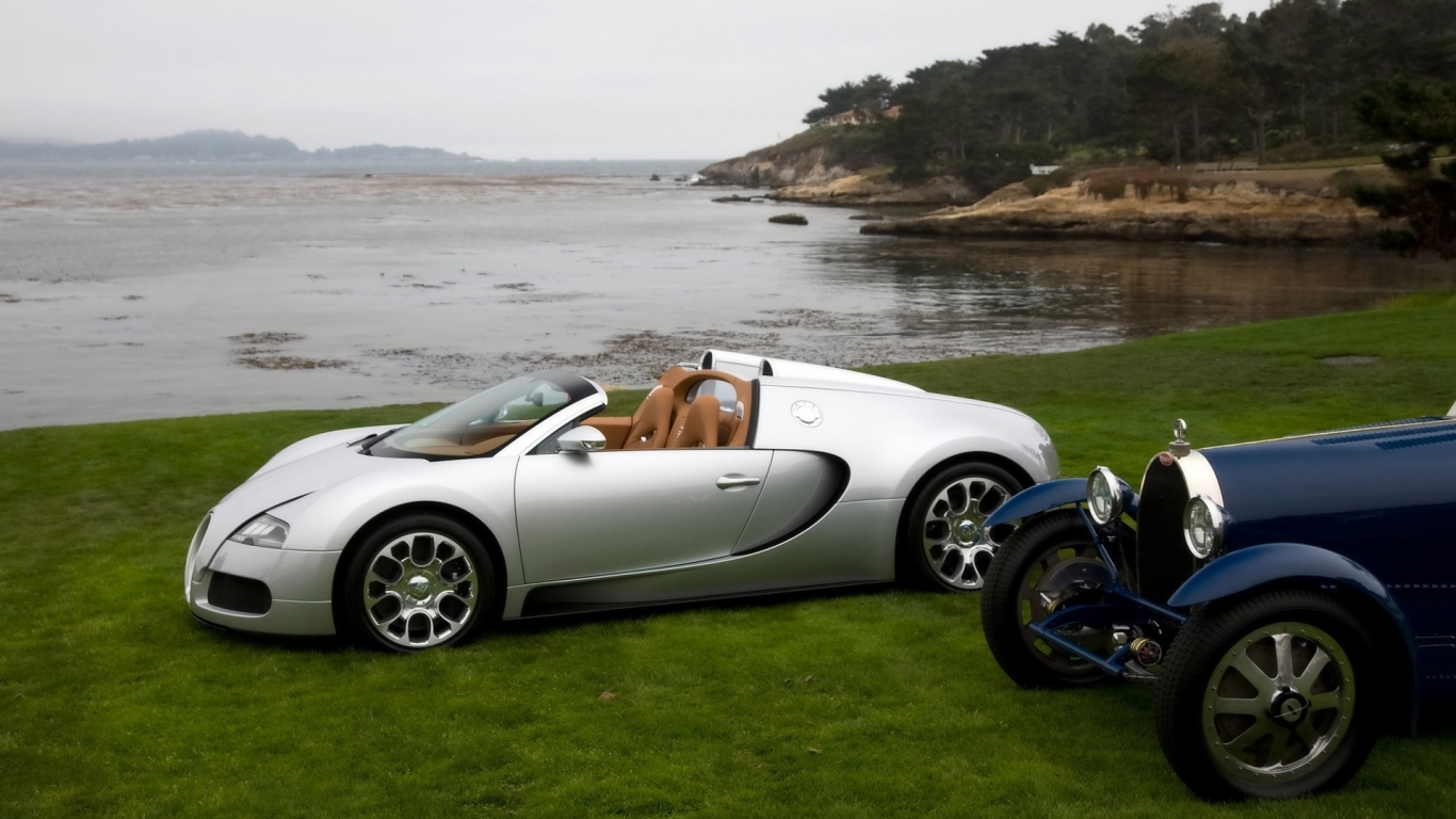Bugatti Veyron 16.4 Grand Sport Production 2009 for 1366 x 768 HDTV resolution