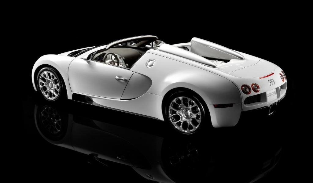 Bugatti Veyron 16.4 Grand Sport Production 2009 - Rear And Side Topless for 1024 x 600 widescreen resolution