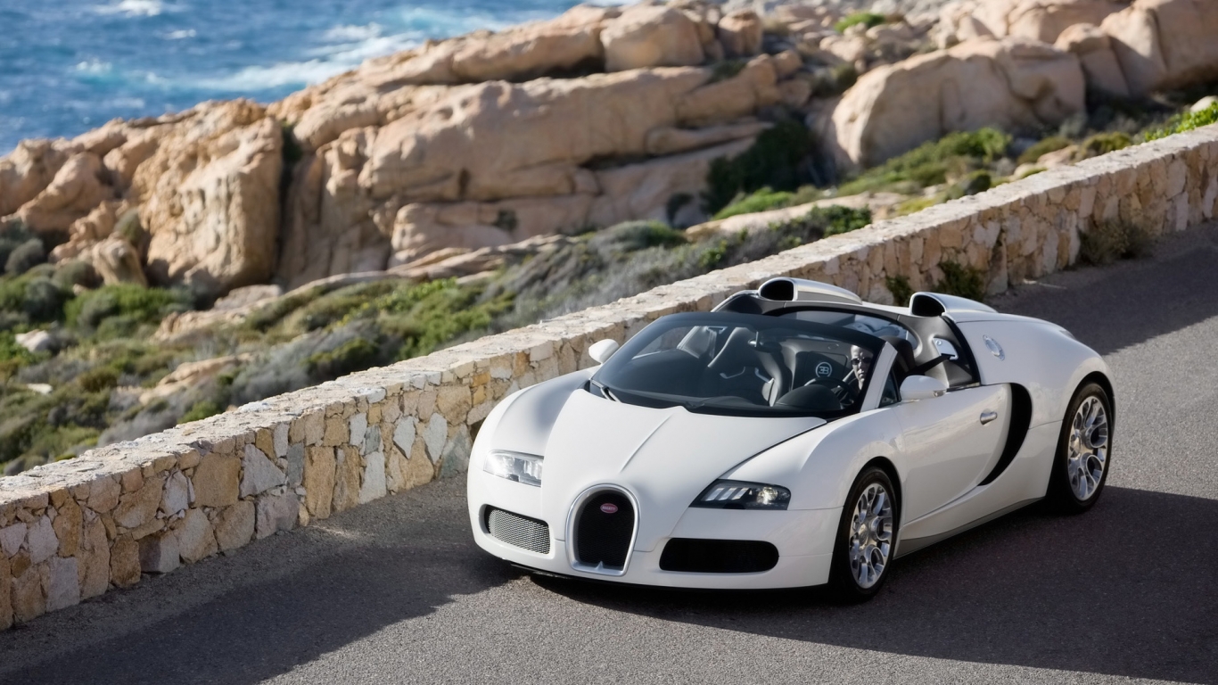 Bugatti Veyron 16.4 Grand Sport Production Version 2009 for 1366 x 768 HDTV resolution