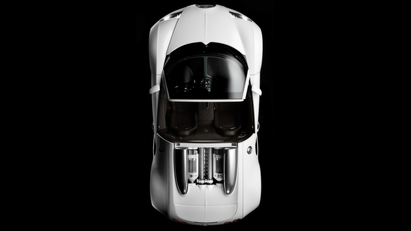 Bugatti Veyron 16.4 Grand Sport Production Version 2009 - Studio Top for 1366 x 768 HDTV resolution