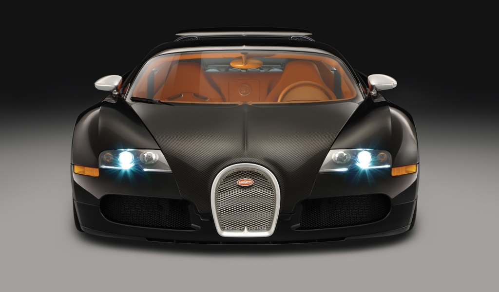 Bugatti Veyron Sang Noir 2008 - Front for 1024 x 600 widescreen resolution