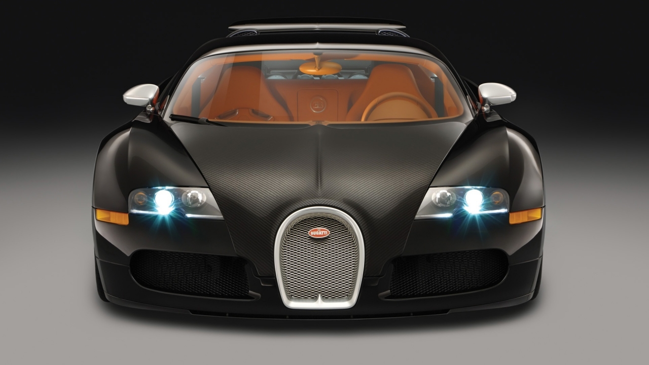 Bugatti Veyron Sang Noir 2008 - Front for 1280 x 720 HDTV 720p resolution