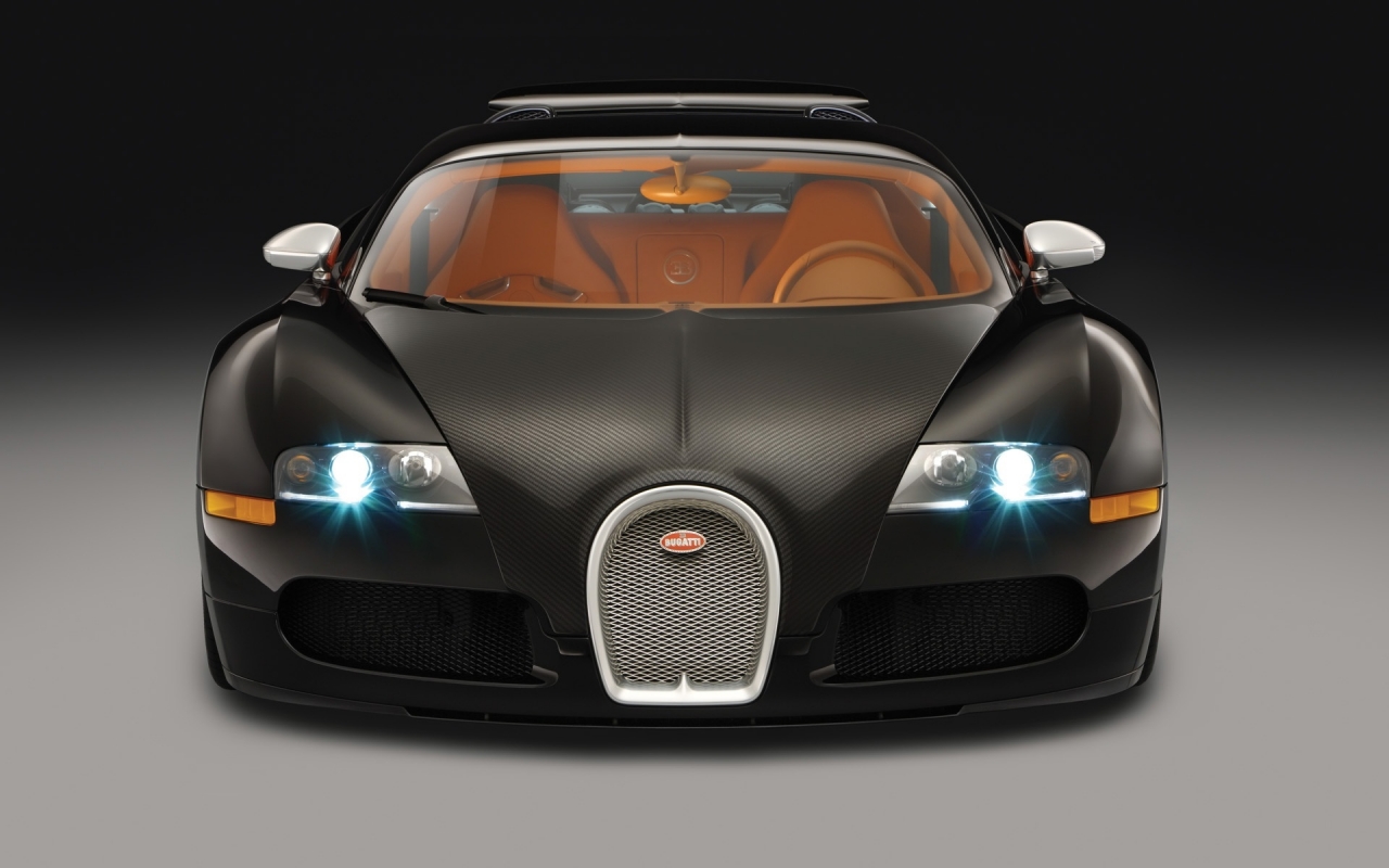 Bugatti Veyron Sang Noir 2008 - Front for 1280 x 800 widescreen resolution