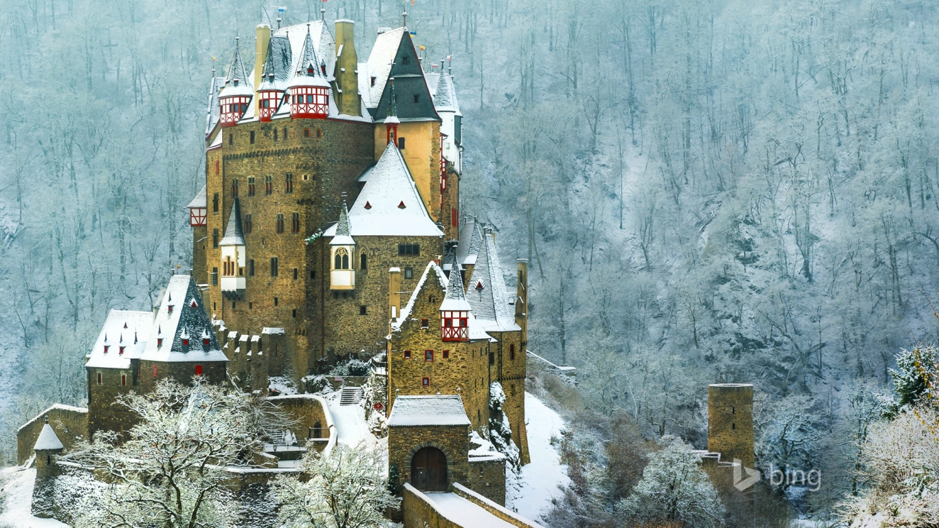Burg Eltz Castle Germany for 1366 x 768 HDTV resolution