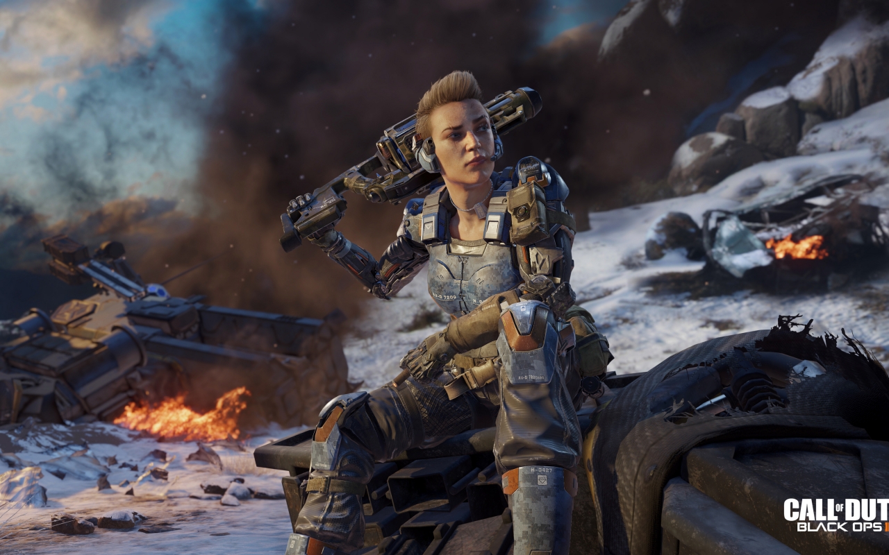 Call of Duty Black Ops 3 Girl for 1280 x 800 widescreen resolution