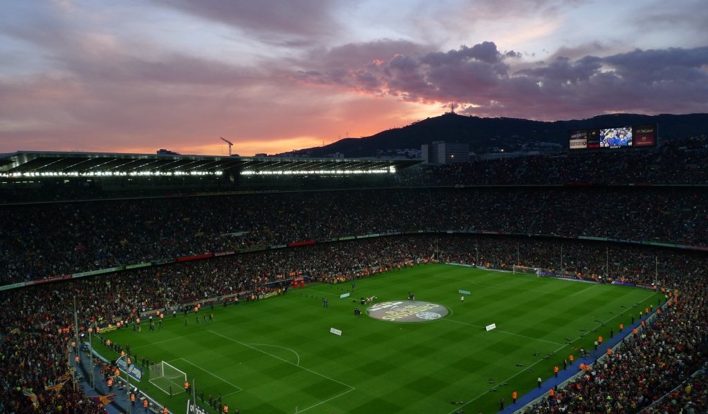 Camp Nou Stadium for 1024 x 600 widescreen resolution