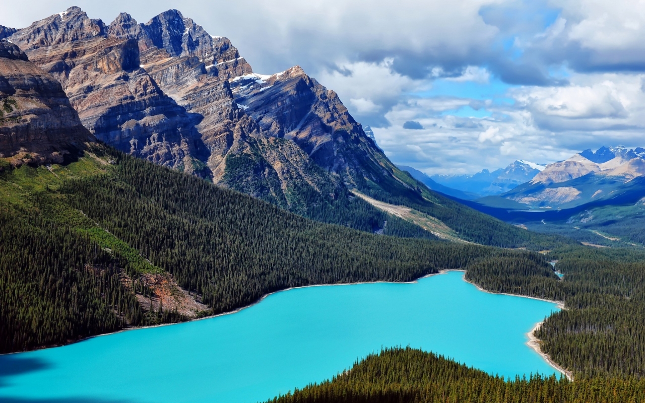 Canada Blue Lake for 1280 x 800 widescreen resolution