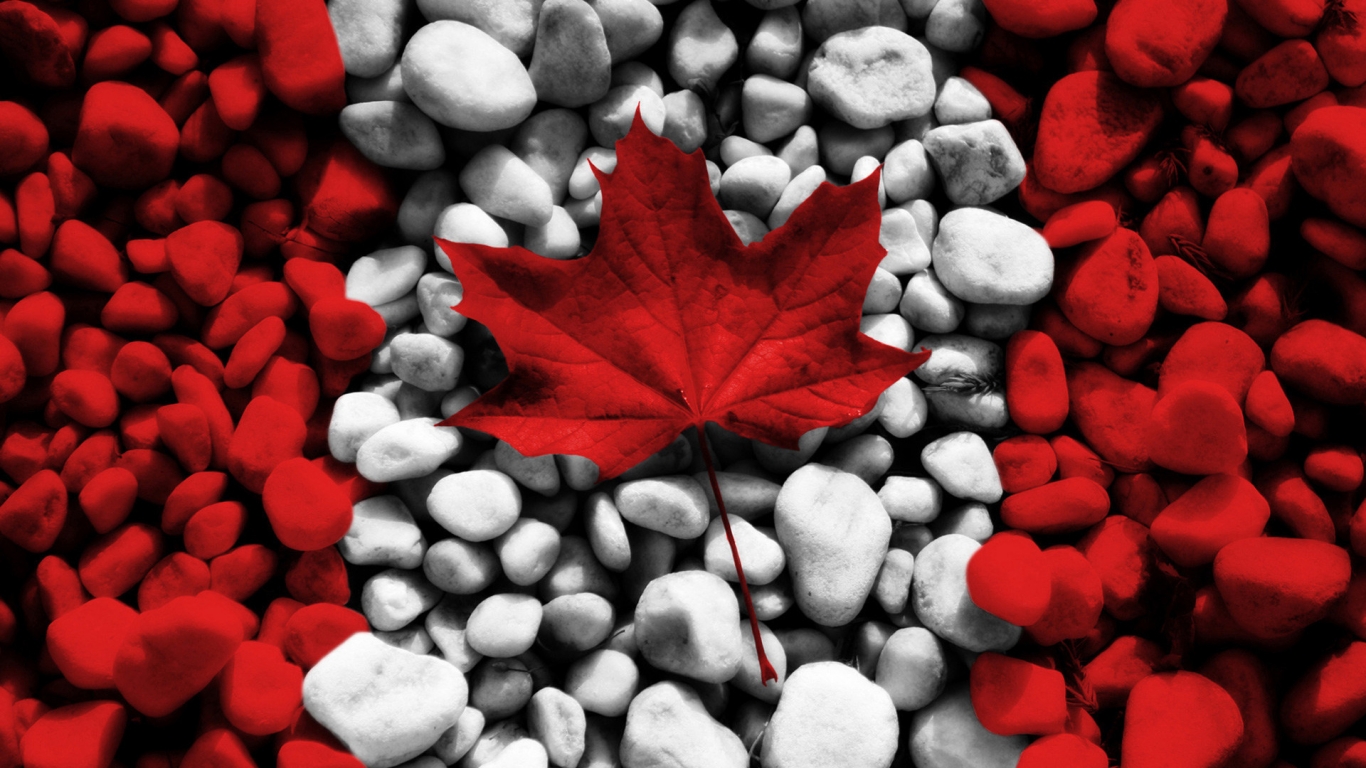 Canada Stones Flag for 1366 x 768 HDTV resolution