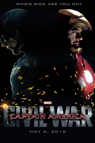 Captain America Civil War 2016 for 320 x 480 iPhone resolution