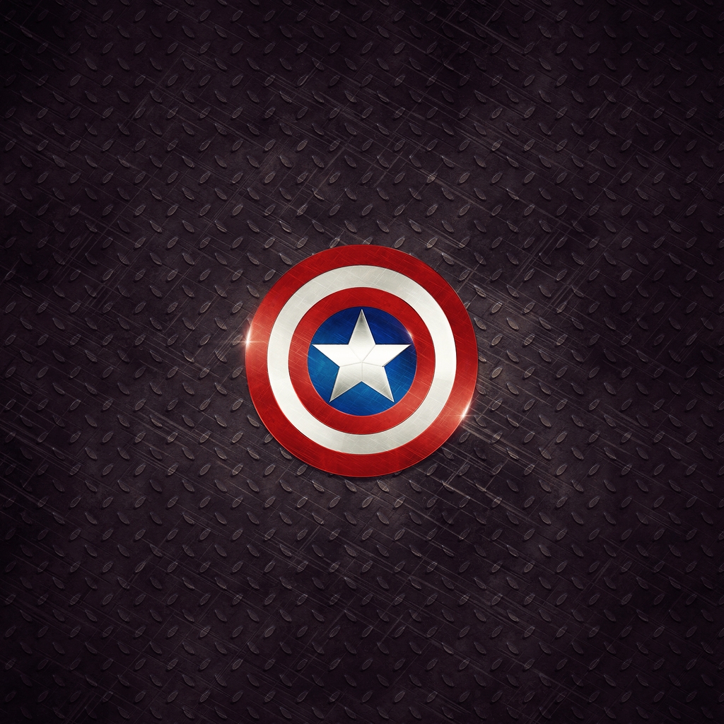 Captain America Logo for 1024 x 1024 iPad resolution
