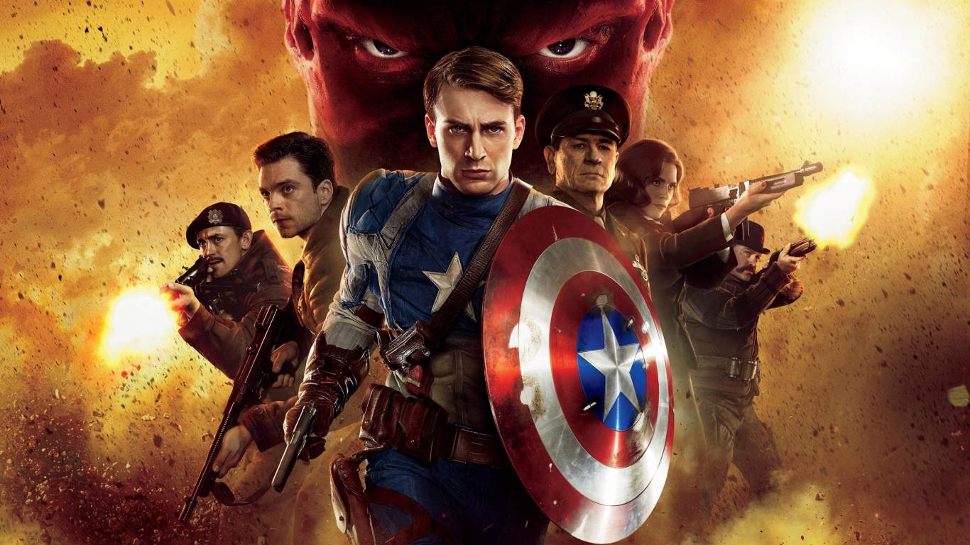 Captain America Movie for 1366 x 768 HDTV resolution