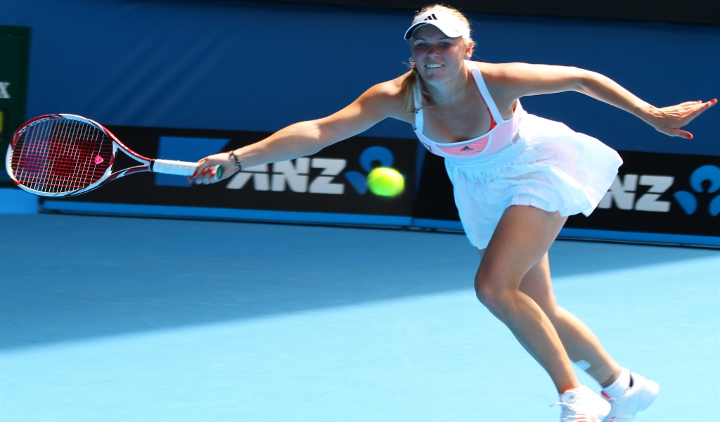 Caroline Wozniacki Australian Open for 1024 x 600 widescreen resolution