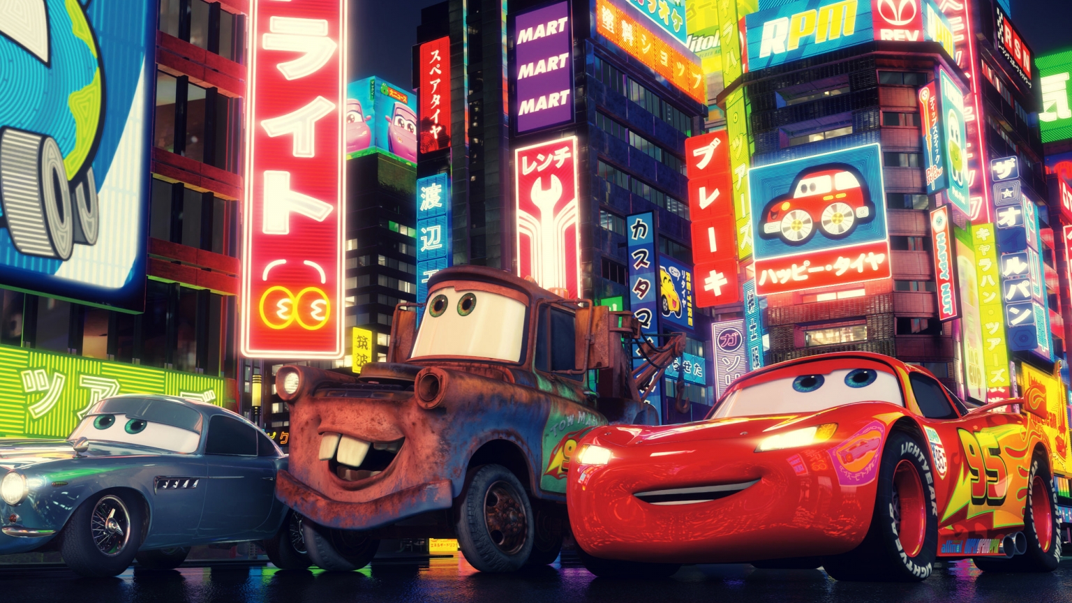 Cars 2 Movie 2011 for 1536 x 864 HDTV resolution