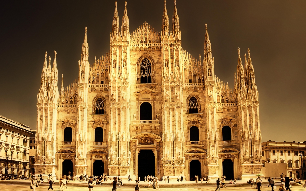 Cathedral in Milan for 1280 x 800 widescreen resolution
