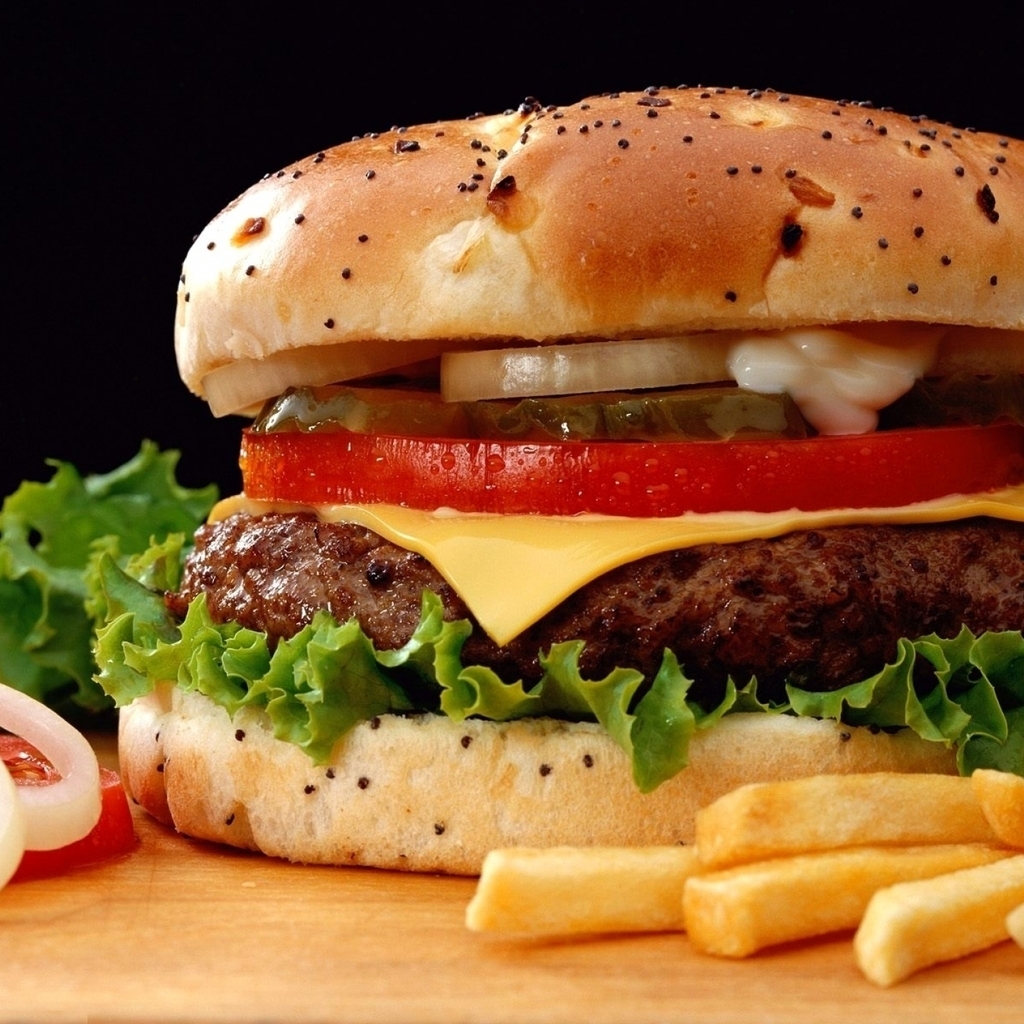 Cheeseburger for 1024 x 1024 iPad resolution