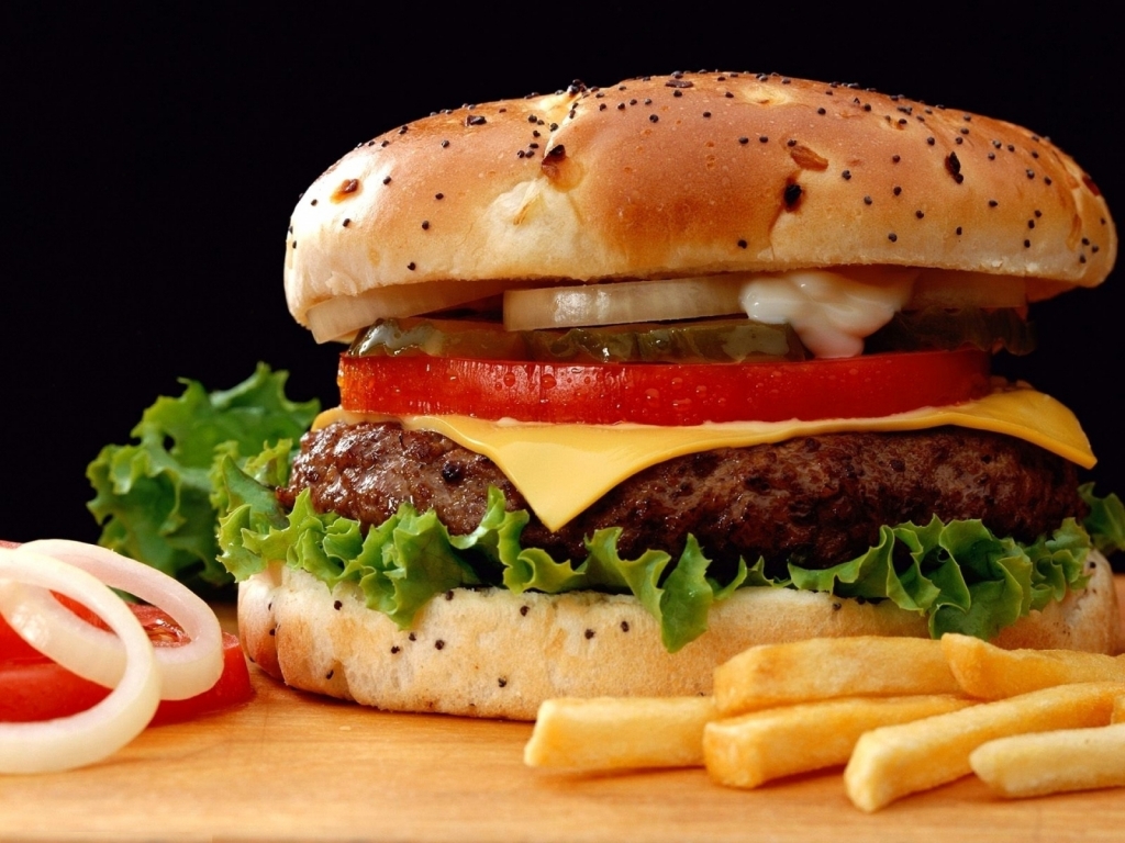 Cheeseburger for 1024 x 768 resolution