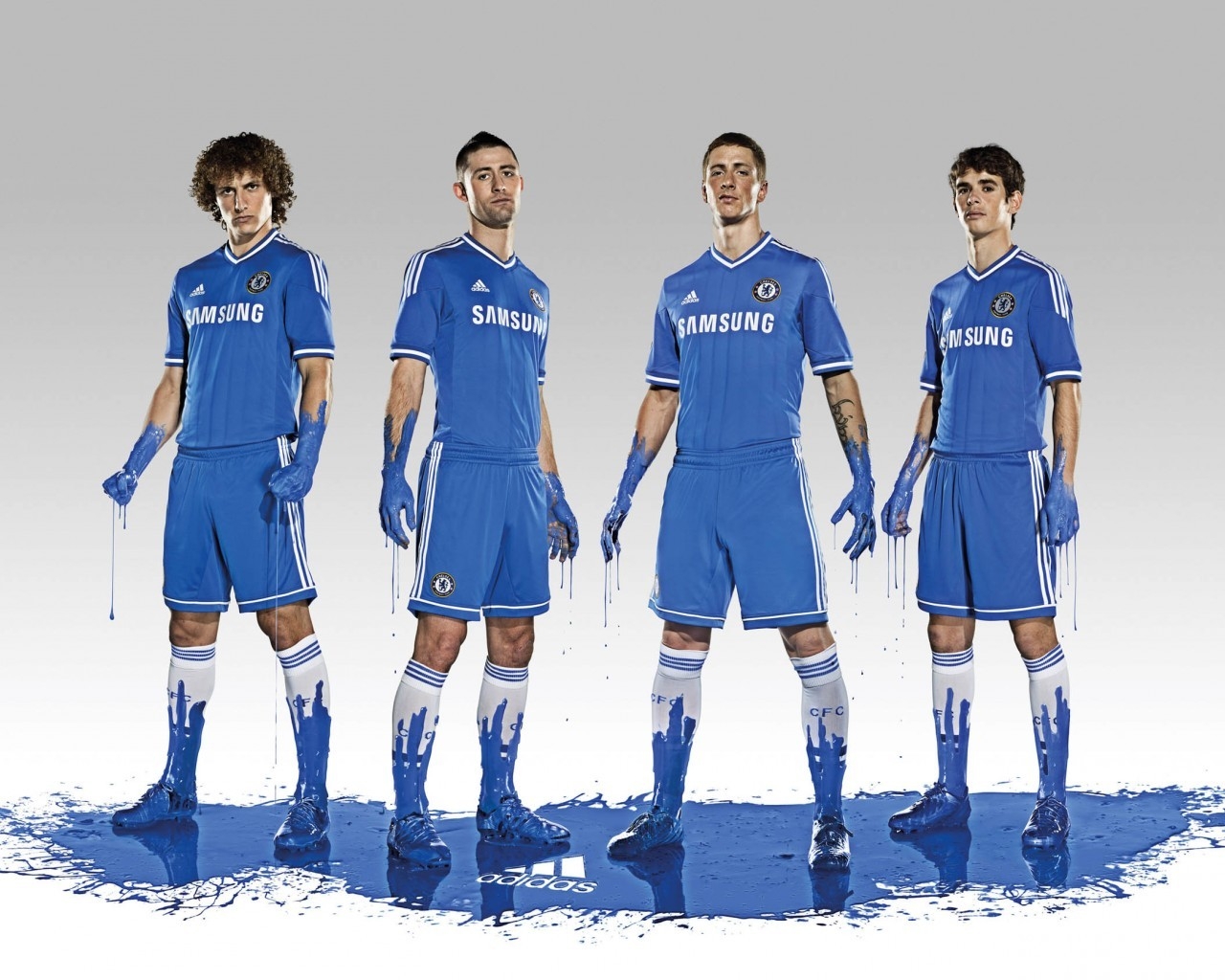 Chelsea Football Players for 1280 x 1024 resolution