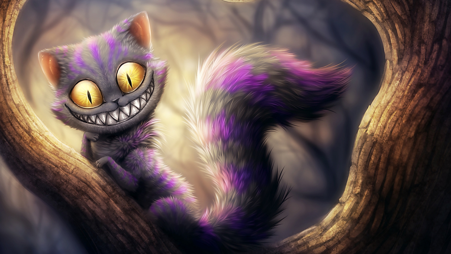 Cheshire Cat from Alice Adventures in Wonderland for 1536 x 864 HDTV resolution