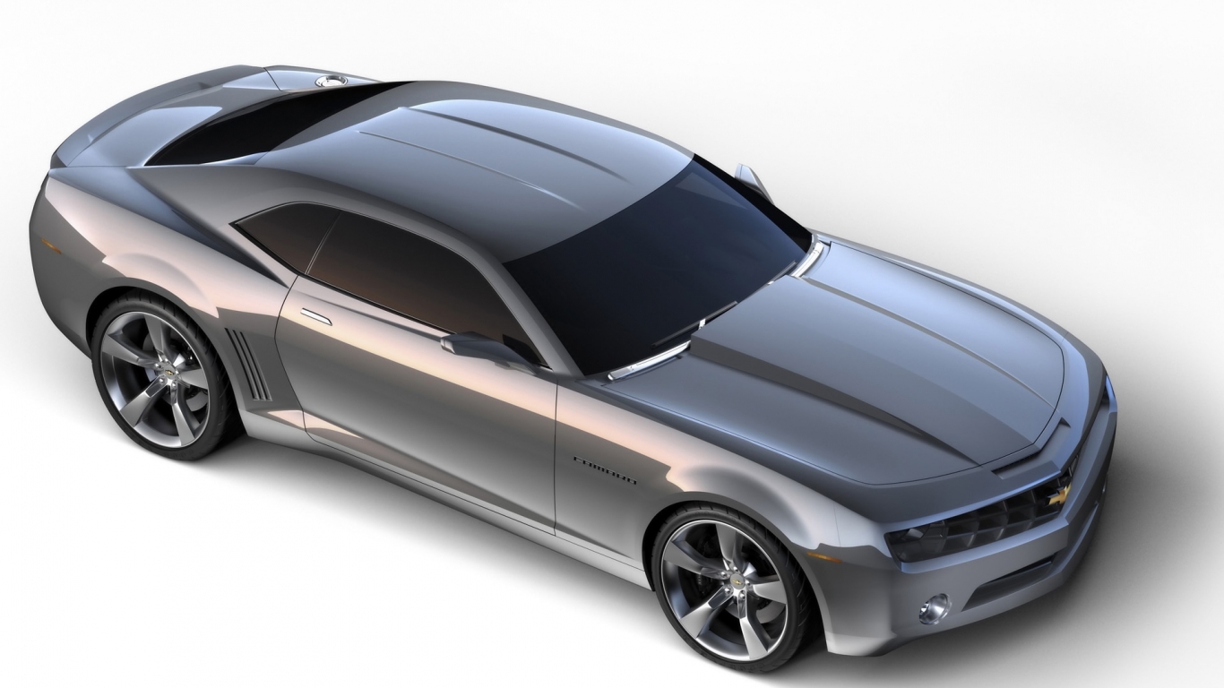 Chevrolet Camaro Grey Side Angle for 1366 x 768 HDTV resolution