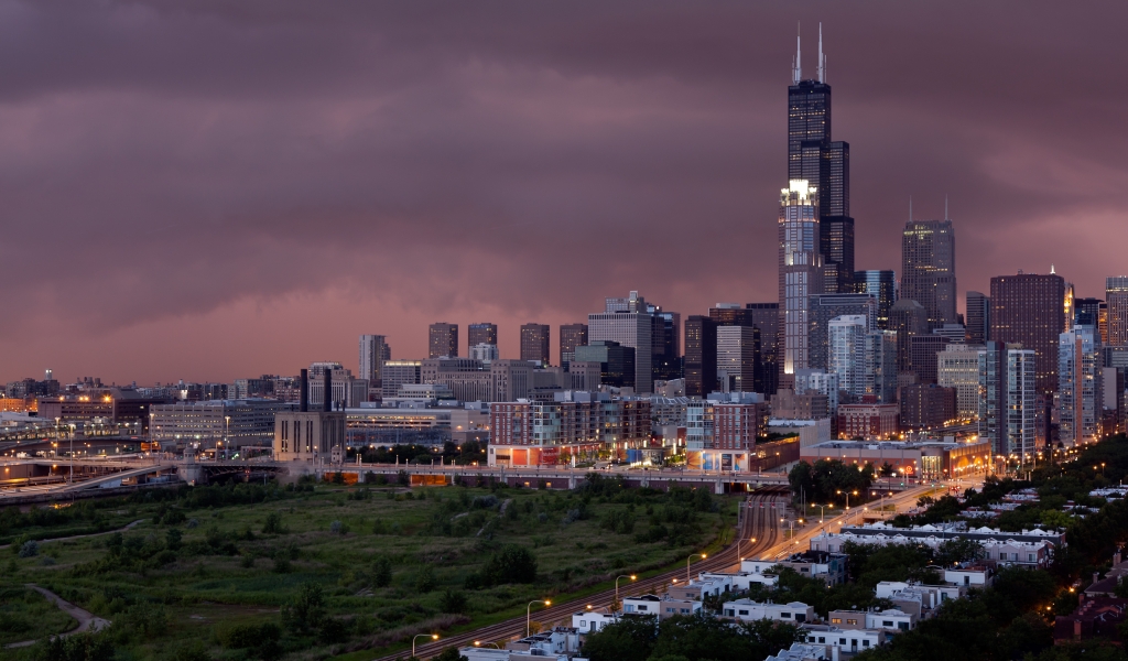 Chicago City for 1024 x 600 widescreen resolution