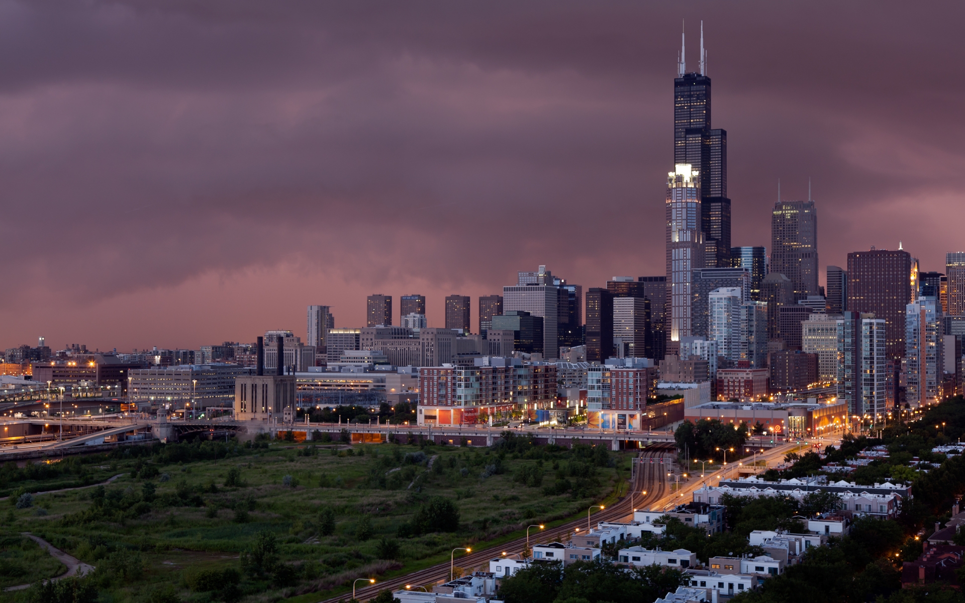 Chicago City for 1920 x 1200 widescreen resolution