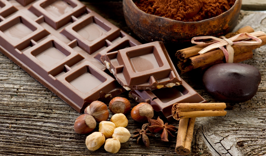 Chocolate and Cinnamon and Nuts for 1024 x 600 widescreen resolution