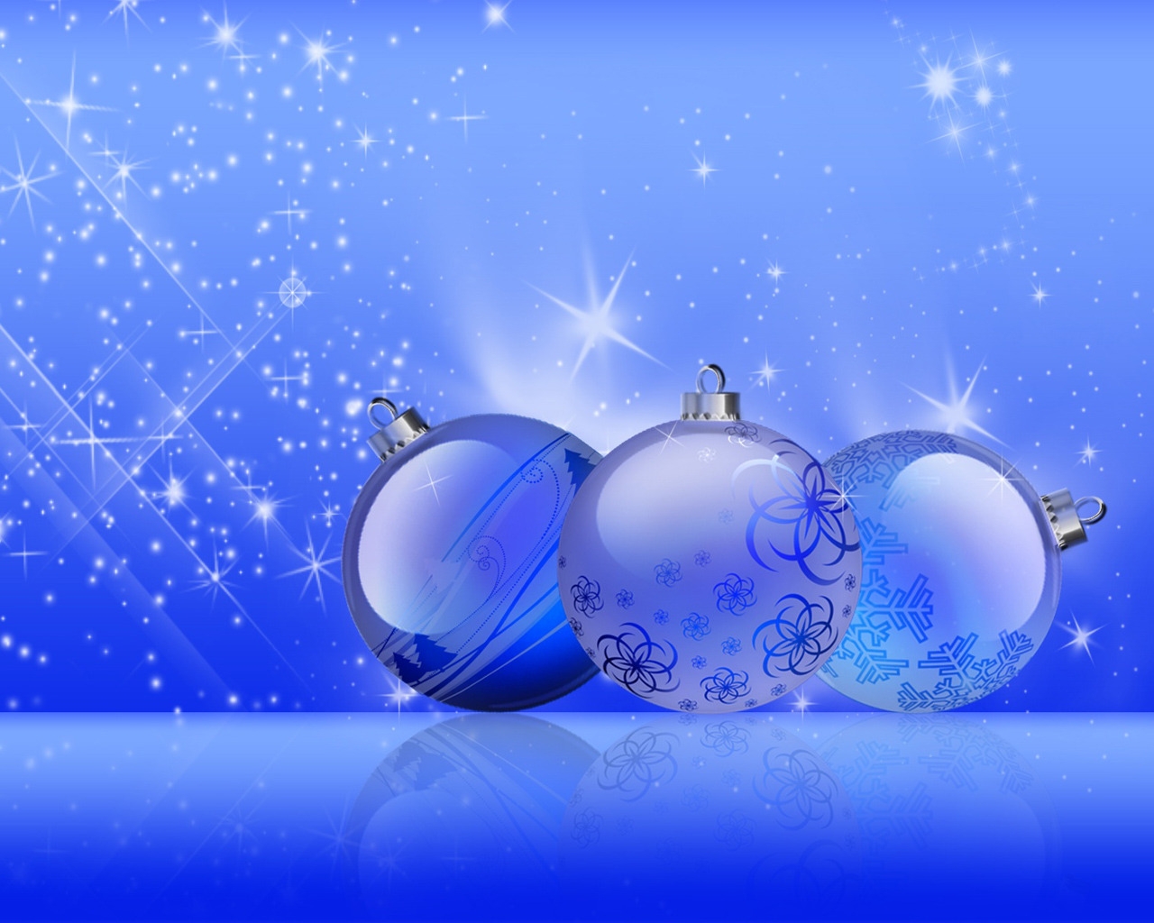 Christmas Blue Shine for 1280 x 1024 resolution