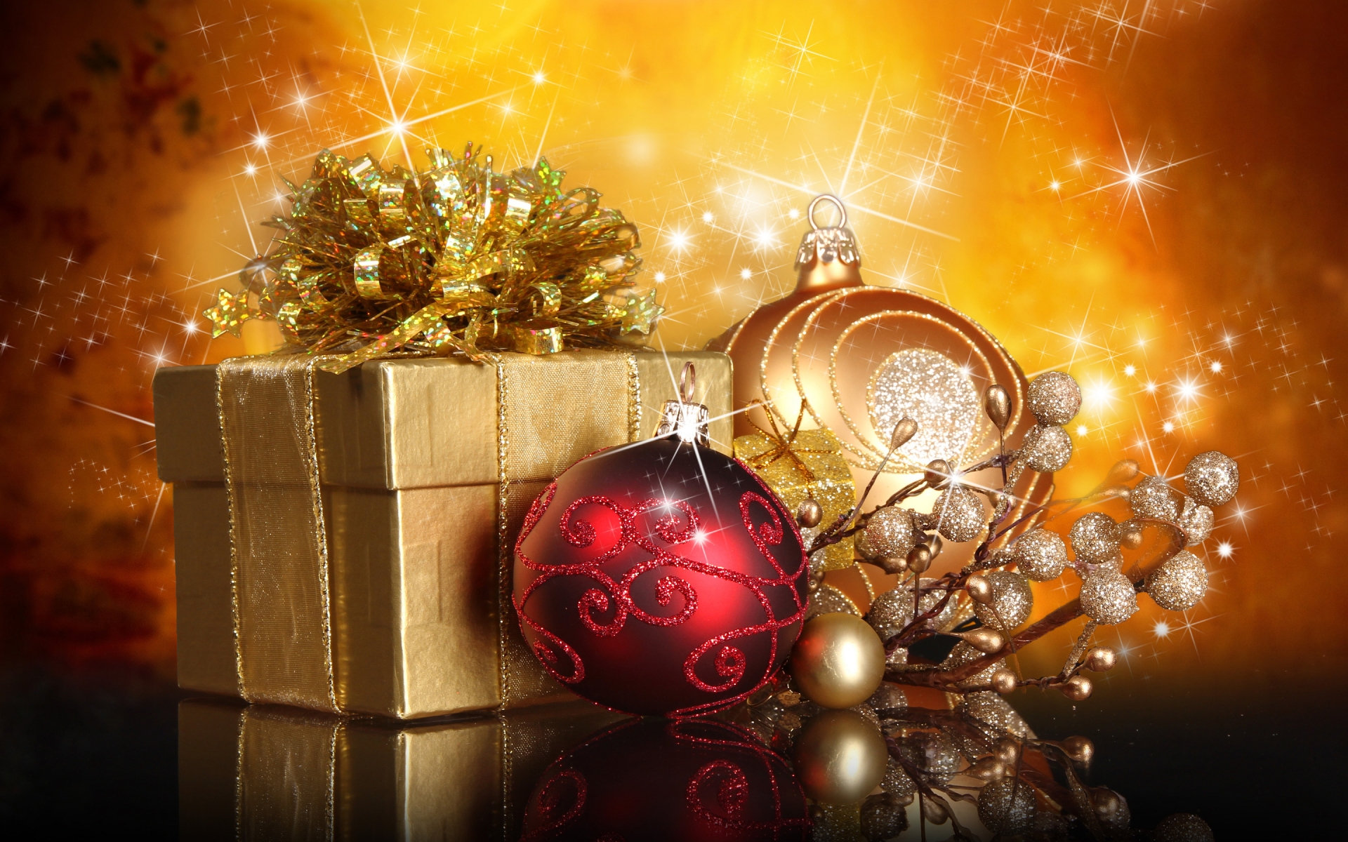 Christmas Gifts and Globes for 1920 x 1200 widescreen resolution