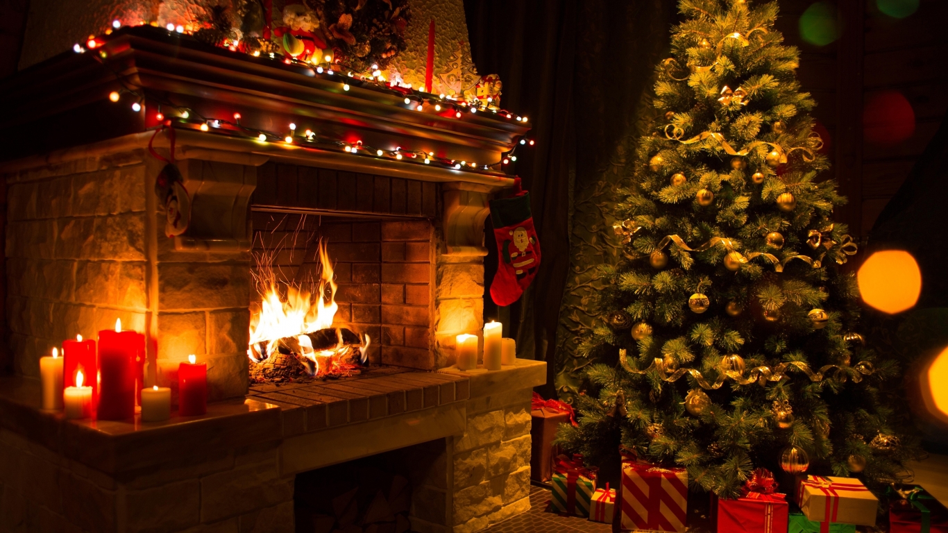 Christmas Home Decorations for 1366 x 768 HDTV resolution