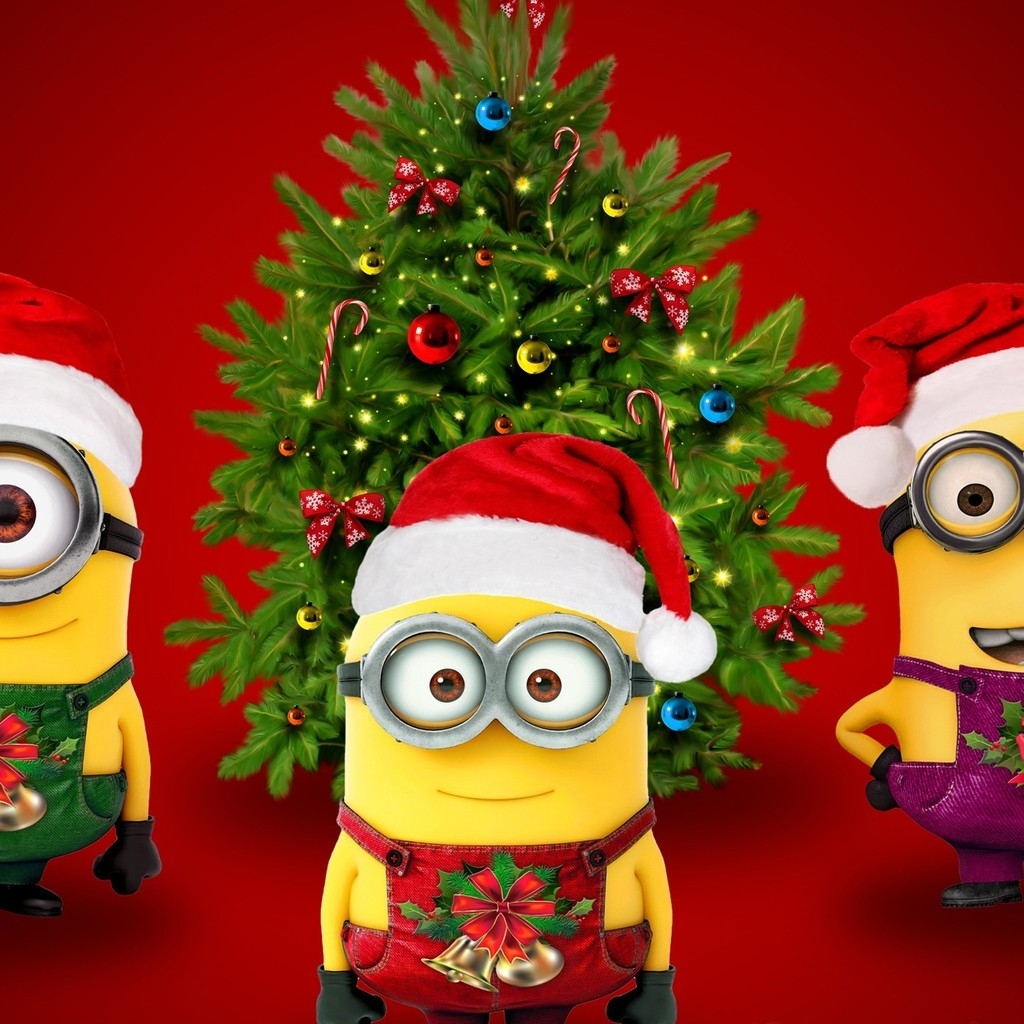 Christmas & Minions for 1024 x 1024 iPad resolution