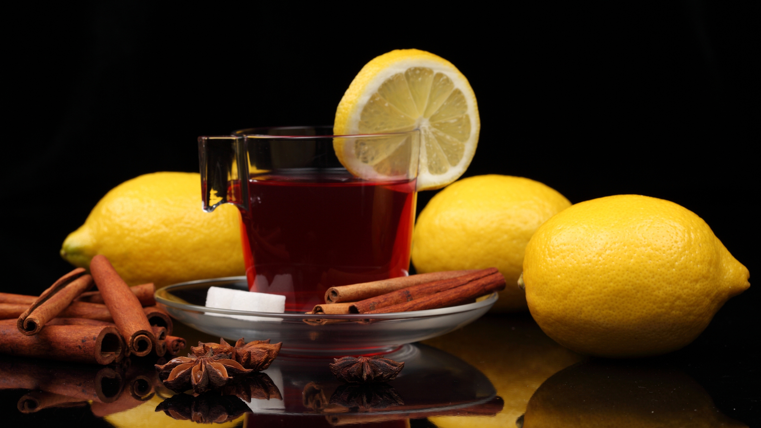Cinnamon And Lemon Tea for 2560x1440 HDTV resolution
