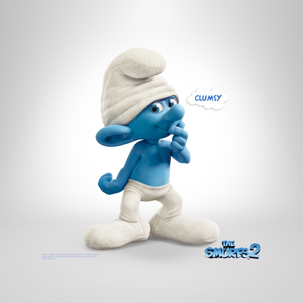 Clumsy The Smurfs 2 for 1024 x 1024 iPad resolution